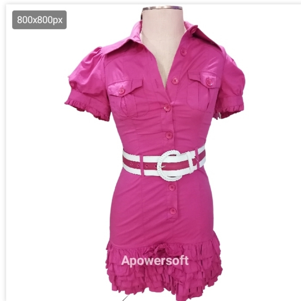 Bebe Y2K rufle phusia mini dress size XS